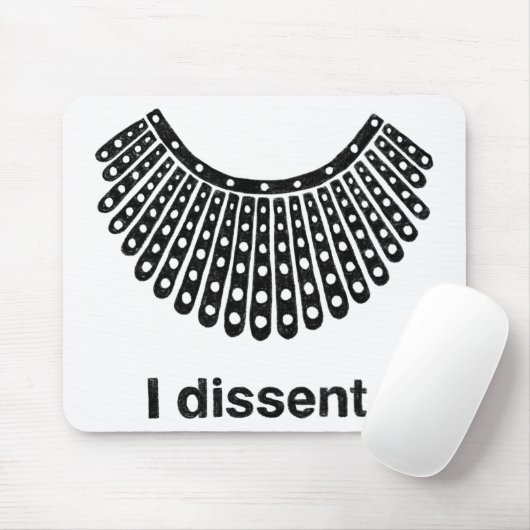 Ruth Bader Ginsburg I Dissent RBG Collar Muismat (Met muis)