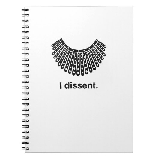 Ruth Bader Ginsburg I Dissent RBG Collar Notitieboek (Voorkant)
