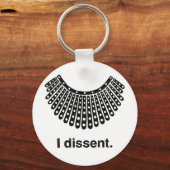 Ruth Bader Ginsburg I Dissent RBG Collar Sleutelhanger (Voorkant)