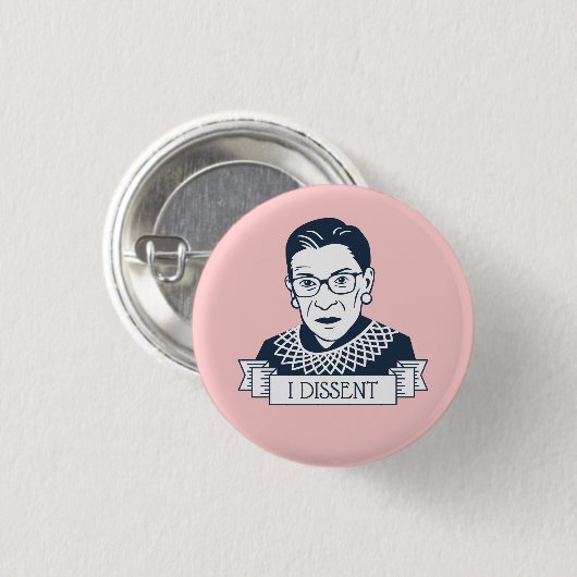 Ruth Bader Ginsburg "I Dissent" Ronde Button 3,2 Cm (Voorkant /achterkant)