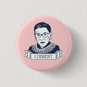 Ruth Bader Ginsburg "I Dissent" Ronde Button 3,2 Cm (Voorkant)