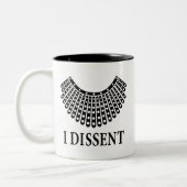 Ruth Bader Ginsburg "I Dissent" Tweekleurige Koffiemok (Links)