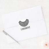 Ruth Bader Ginsburg "I Dissent" Vierkante Sticker (Envelop)