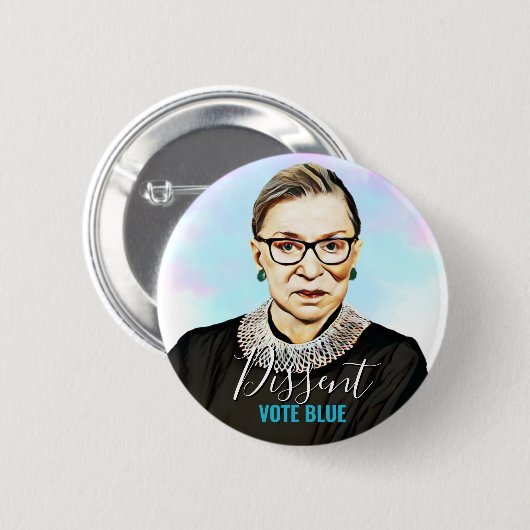 Ruth Bader Ginsburg I Dissent Vote Blue Ronde Button 5,7 Cm (Voorkant /achterkant)