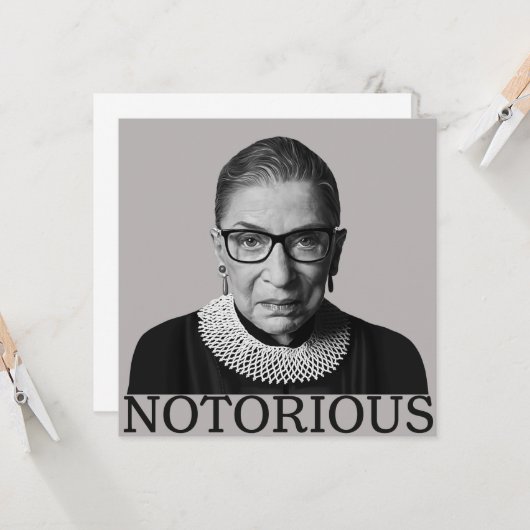 Ruth Bader Ginsburg Kaart (Voorkant / Achterkant in situ)