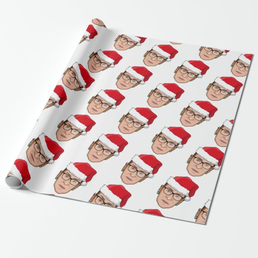 RUTH BADER GINSBURG Kerstmis Cadeaupapier (Uitgerold)