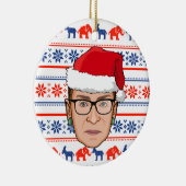 RUTH BADER GINSBURG Kerstmis Keramisch Ornament (Rechts)