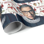 Ruth Bader Ginsburg kerstpatroon Cadeaupapier (Rol Hoek)