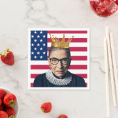 Ruth Bader Ginsburg kroon en Amerikaanse vlag Servet (Insitu)
