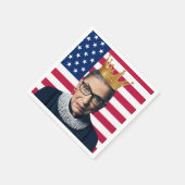 Ruth Bader Ginsburg kroon en Amerikaanse vlag Servet (Hoek)