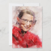 Ruth Bader Ginsburg Lachende Waterverf Portret R Bedankkaart (Voorkant)