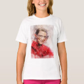 Ruth Bader Ginsburg Lachende Waterverf Portret R T-shirt (Voorkant)