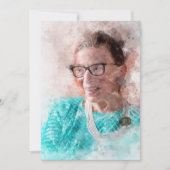 Ruth Bader Ginsburg Lachende Waterverf Portret T Bedankkaart (Voorkant)