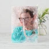 Ruth Bader Ginsburg Lachende Waterverf Portret T Bedankkaart (Staand voorkant)