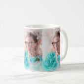 Ruth Bader Ginsburg Lachende Waterverf Portret T Koffiemok (Voorkant rechts)