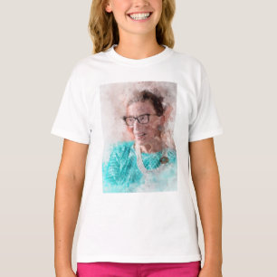 Ruth Bader Ginsburg Lachende Waterverf Portret T T-shirt