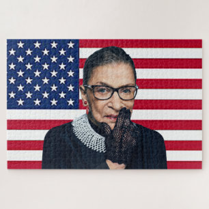 Ruth Bader Ginsburg met Amerikaanse vlag Legpuzzel