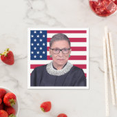 Ruth Bader Ginsburg met Amerikaanse vlag Servet (Insitu)