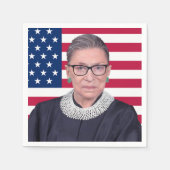 Ruth Bader Ginsburg met Amerikaanse vlag Servet (Voorkant)