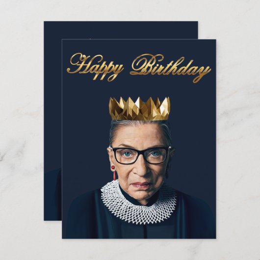 Ruth Bader Ginsburg met Gold Crown (Voorkant / Achterkant)
