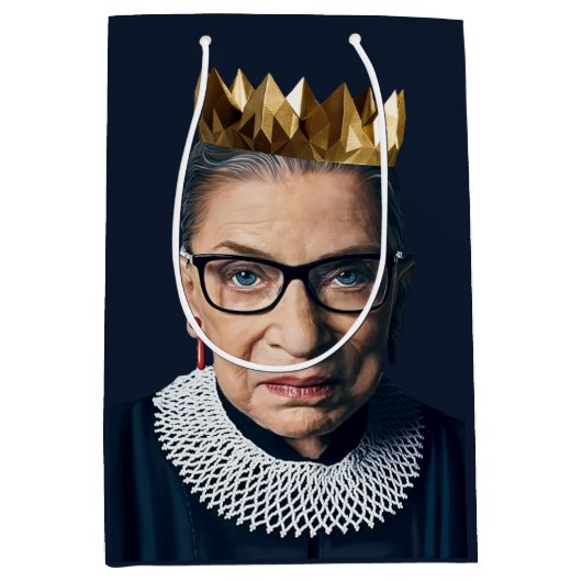 Ruth Bader Ginsburg met Gold Crown Medium Cadeauzakje (Voorkant)