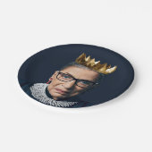 Ruth Bader Ginsburg met Gold Crown Papieren Bordje (Gekanteld)