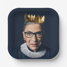 Ruth Bader Ginsburg met Gold Crown Papieren Bordje
