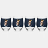 Ruth Bader Ginsburg met Gold Crown Wijnglas Zonder Voet (Achterkant)
