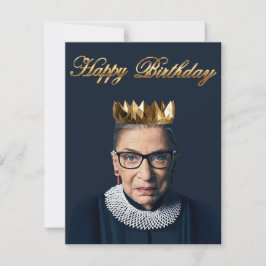 Ruth Bader Ginsburg met gouden kroon