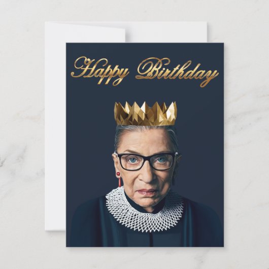 Ruth Bader Ginsburg met gouden kroon (Voorkant)