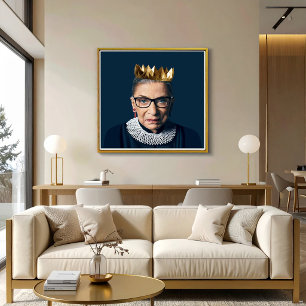 Ruth Bader Ginsburg met gouden kroon Poster