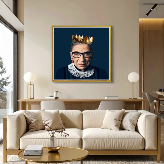 Ruth Bader Ginsburg met gouden kroon Poster