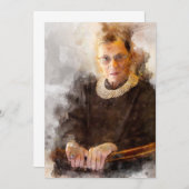 Ruth Bader Ginsburg met rechter Robe Portret Bedankkaart (Voorkant / Achterkant)