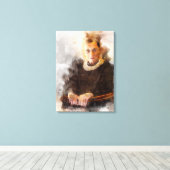Ruth Bader Ginsburg met rechter Robe Portret Canvas Afdruk (Insitu (Houten vloer))