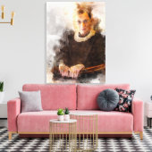 Ruth Bader Ginsburg met rechter Robe Portret Canvas Afdruk (Insitu (Woonkamer))