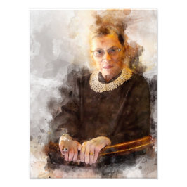 Ruth Bader Ginsburg met rechter Robe Portret Foto Afdruk