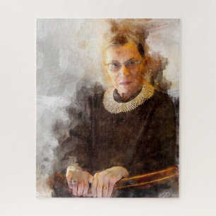 Ruth Bader Ginsburg met rechter Robe Portret Legpuzzel