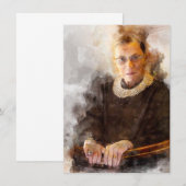 Ruth Bader Ginsburg met rechter Robe Portret Notitiekaartje (Voorkant / Achterkant)