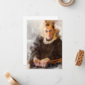 Ruth Bader Ginsburg met rechter Robe Portret Notitiekaartje (Voorkant / Achterkant in situ)