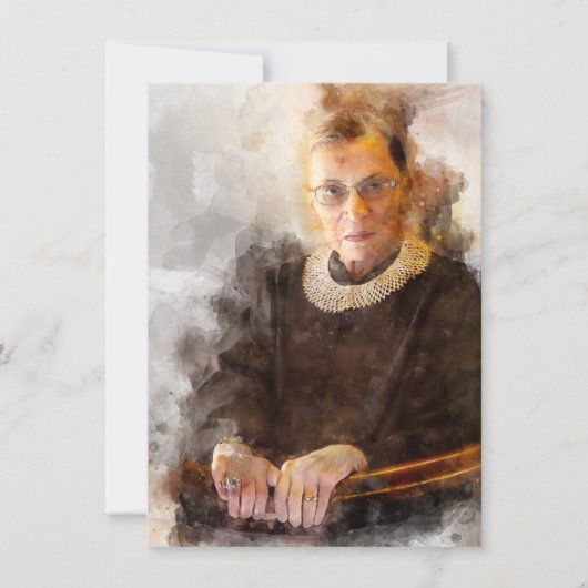 Ruth Bader Ginsburg met rechter Robe Portret Notitiekaartje (Voorkant)