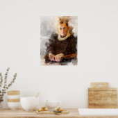 Ruth Bader Ginsburg met rechter Robe Portret Poster (Keuken)