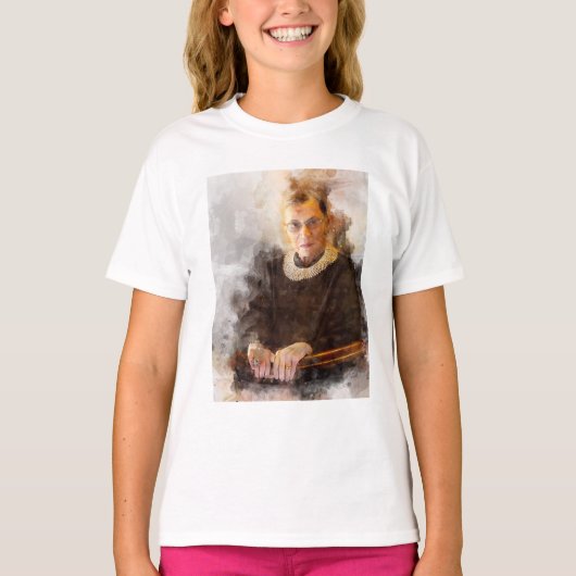 Ruth Bader Ginsburg met rechter Robe Portret T-shirt (Voorkant)