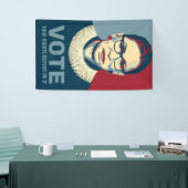 Ruth Bader Ginsburg Modern Pop-Art Vote Banner (Beurs)