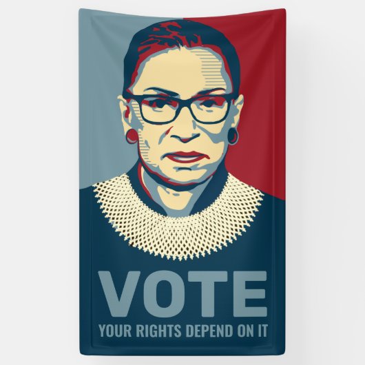 Ruth Bader Ginsburg Modern Pop-Art Vote Banner (Verticaal)