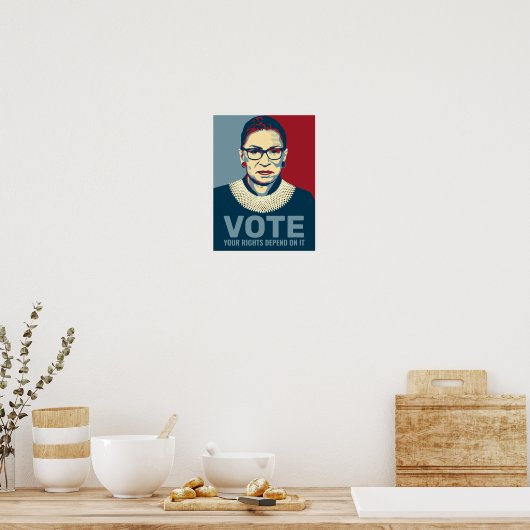 Ruth Bader Ginsburg Modern Pop-Art Vote Poster (Keuken)
