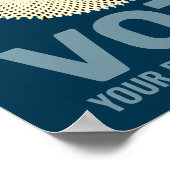 Ruth Bader Ginsburg Modern Pop-Art Vote Poster (Hoek)