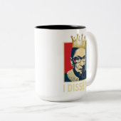 Ruth Bader Ginsburg Mok, I Disser Tweekleurige Koffiemok (Voorkant rechts)