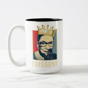 Ruth Bader Ginsburg Mok, I Disser Tweekleurige Koffiemok