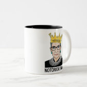 Ruth Bader Ginsburg Mok, Rbg Mok, beruchte RBG Tweekleurige Koffiemok (Voorkant rechts)