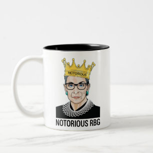 Ruth Bader Ginsburg Mok, Rbg Mok, beruchte RBG Tweekleurige Koffiemok
